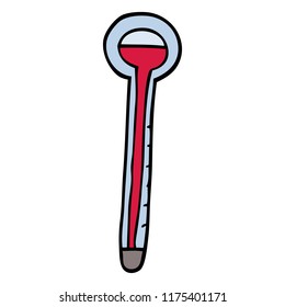 cartoon doodle thermometer
