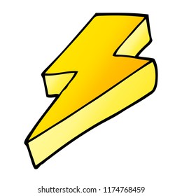 cartoon doodle thunder bolt