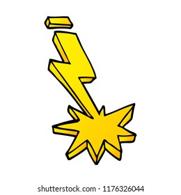 cartoon doodle thunder bolt
