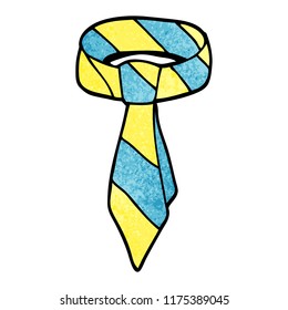 corbata de doodle de dibujos animados