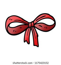 cartoon doodle tied bow