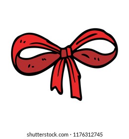 Cartoon Doodle Tied Bow