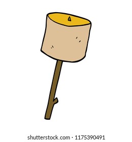 cartoon doodle toasted marshmallow
