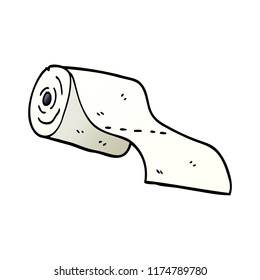 cartoon doodle toilet roll