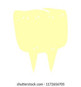 diente del doodle de dibujos animados