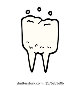 cartoon doodle tooth