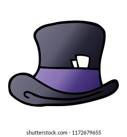cartoon doodle top hat