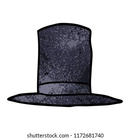 sombrero superior de doodle de dibujos animados