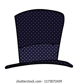 sombrero superior de doodle de dibujos animados