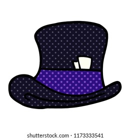 sombrero superior de doodle de dibujos animados