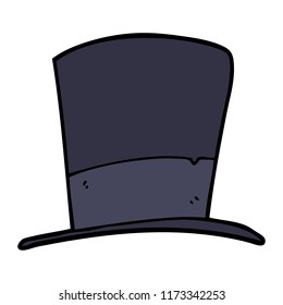 sombrero superior de doodle de dibujos animados