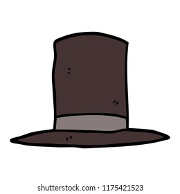 cartoon doodle top hat