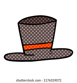 cartoon doodle top hat