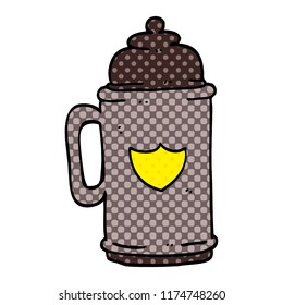 cartoon doodle traditional beer tankard