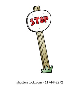 cartoon doodle traffic signs
