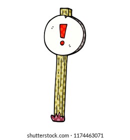 cartoon doodle traffic signs