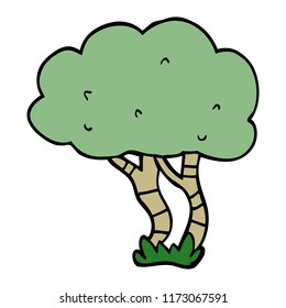 árbol del doodle de dibujos animados
