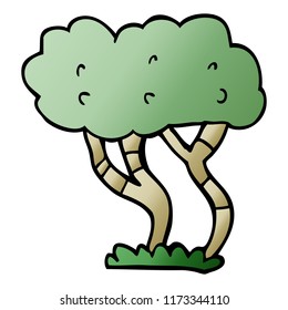 árbol del doodle de dibujos animados