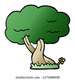 cartoon doodle tree