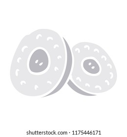 doodle de dibujos animados dos monedas de plata