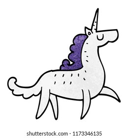Karikaturdoodle unicorn