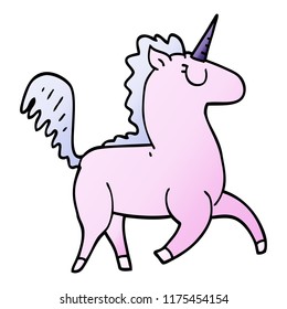 cartoon doodle unicorn