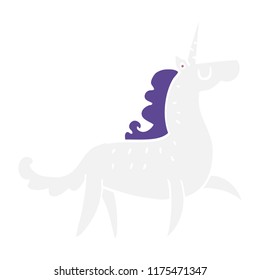 doodle unicorn de dibujos animados