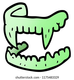 cartoon doodle vampire fangs