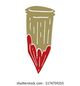 estaca de vampiro de doodle de dibujos animados