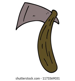 caricatura doodle viking ax
