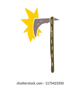 caricatura doodle viking ax