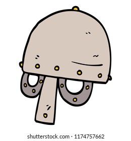 cartoon doodle viking helmet