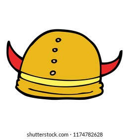cartoon doodle viking helmet