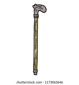 cartoon doodle walking stick