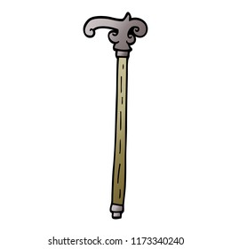cartoon doodle walking stick