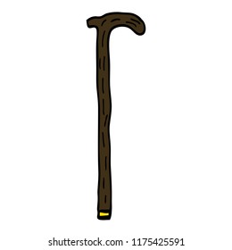 cartoon doodle walking stick