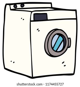cartoon doodle washing machine