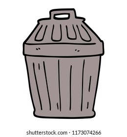 Cartoon Doodle Waste Bin Stock Vector (Royalty Free) 1173074266 ...