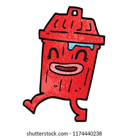 cartoon doodle waste bin
