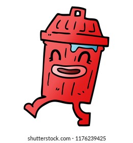 cartoon doodle waste bin