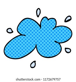 cartoon doodle water splash