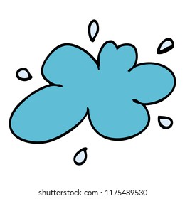 cartoon doodle water splash