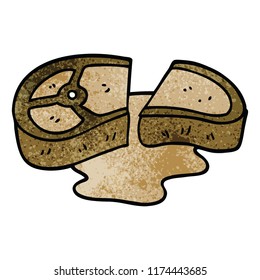 cartoon doodle well cooked meat