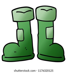 caricatura doodle wellington boot