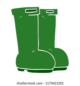 cartoon doodle wellingtons