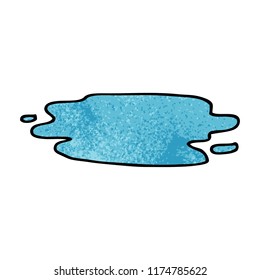 cartoon doodle wet puddle