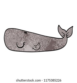 cartoon doodle whale