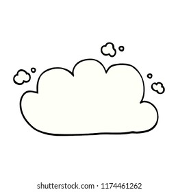 garabato de dibujos animados nube blanca
