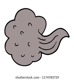 Cartoon Doodle Whooshing Cloud Stock Vector (royalty Free) 1174783729