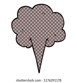 nube de doodle de dibujos animados